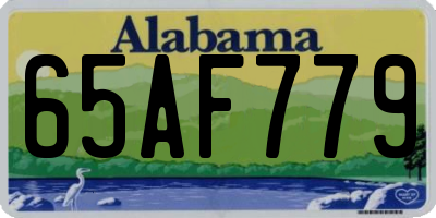 AL license plate 65AF779