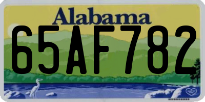 AL license plate 65AF782