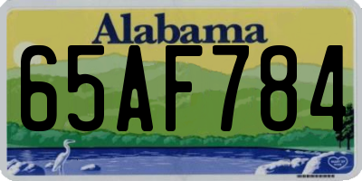 AL license plate 65AF784