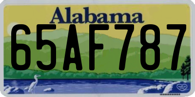AL license plate 65AF787