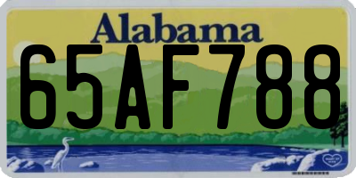 AL license plate 65AF788