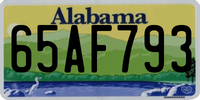 AL license plate 65AF793