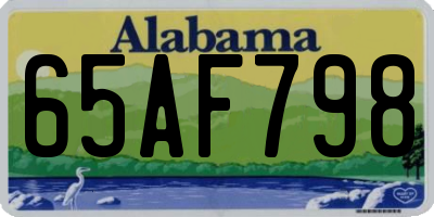 AL license plate 65AF798