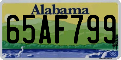 AL license plate 65AF799