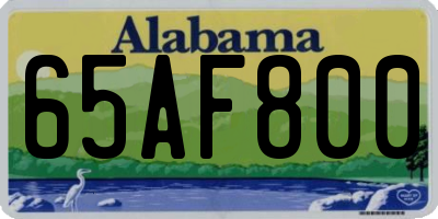 AL license plate 65AF800