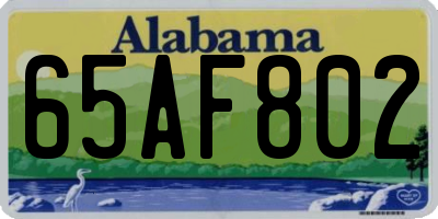 AL license plate 65AF802