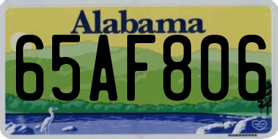 AL license plate 65AF806