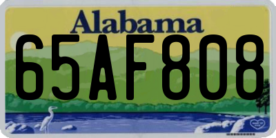 AL license plate 65AF808