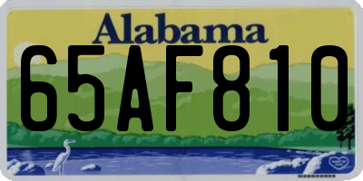 AL license plate 65AF810