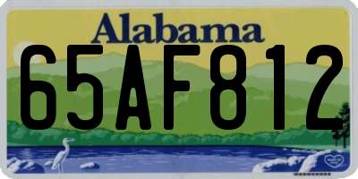 AL license plate 65AF812