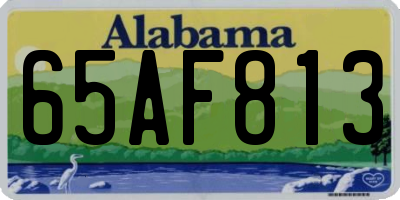 AL license plate 65AF813