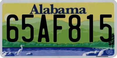 AL license plate 65AF815