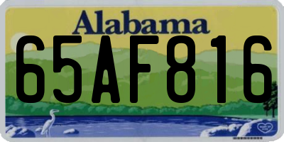 AL license plate 65AF816