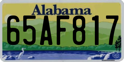 AL license plate 65AF817