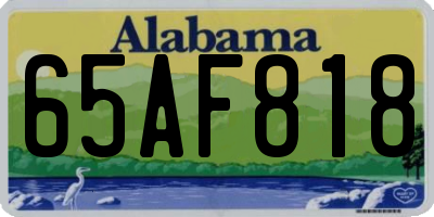 AL license plate 65AF818