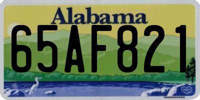 AL license plate 65AF821