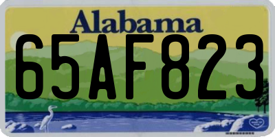 AL license plate 65AF823
