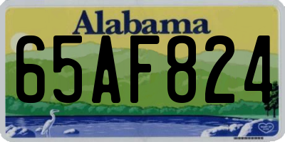 AL license plate 65AF824