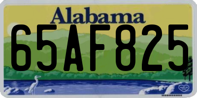 AL license plate 65AF825
