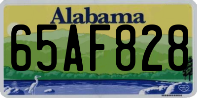 AL license plate 65AF828