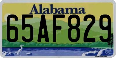 AL license plate 65AF829