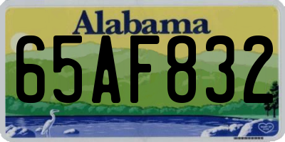 AL license plate 65AF832