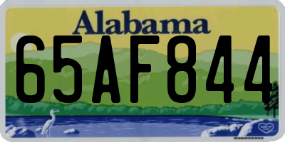 AL license plate 65AF844