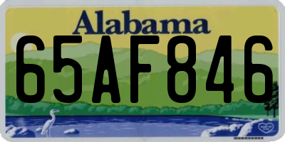 AL license plate 65AF846