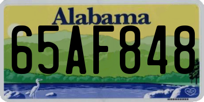 AL license plate 65AF848