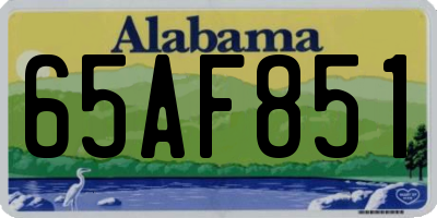 AL license plate 65AF851