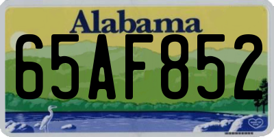 AL license plate 65AF852