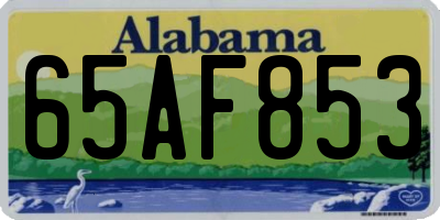 AL license plate 65AF853