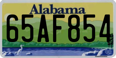 AL license plate 65AF854