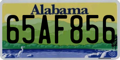 AL license plate 65AF856