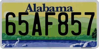 AL license plate 65AF857