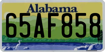 AL license plate 65AF858