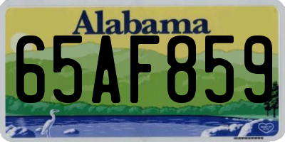 AL license plate 65AF859