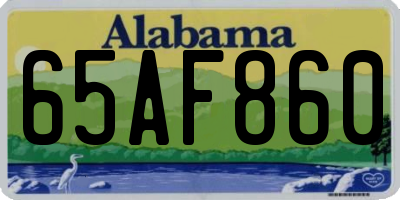 AL license plate 65AF860