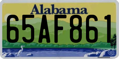AL license plate 65AF861