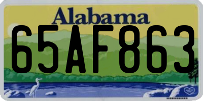 AL license plate 65AF863