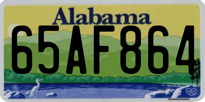 AL license plate 65AF864