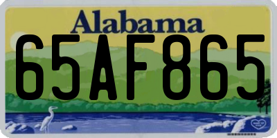 AL license plate 65AF865