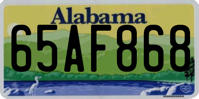 AL license plate 65AF868