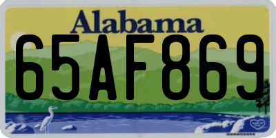 AL license plate 65AF869