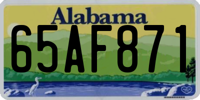 AL license plate 65AF871