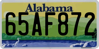 AL license plate 65AF872