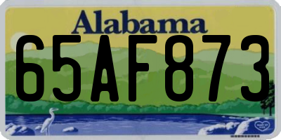 AL license plate 65AF873