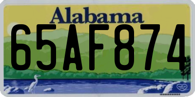 AL license plate 65AF874