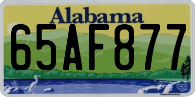 AL license plate 65AF877