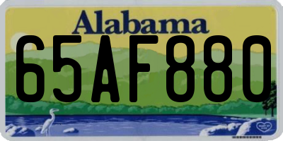 AL license plate 65AF880